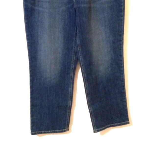 LEE WOMEN'S HIGH RISE CROPPED STRAIGHT DENIM BLUE JEANS SIZE 29 MEDIUM NWT - Picture 7 of 10